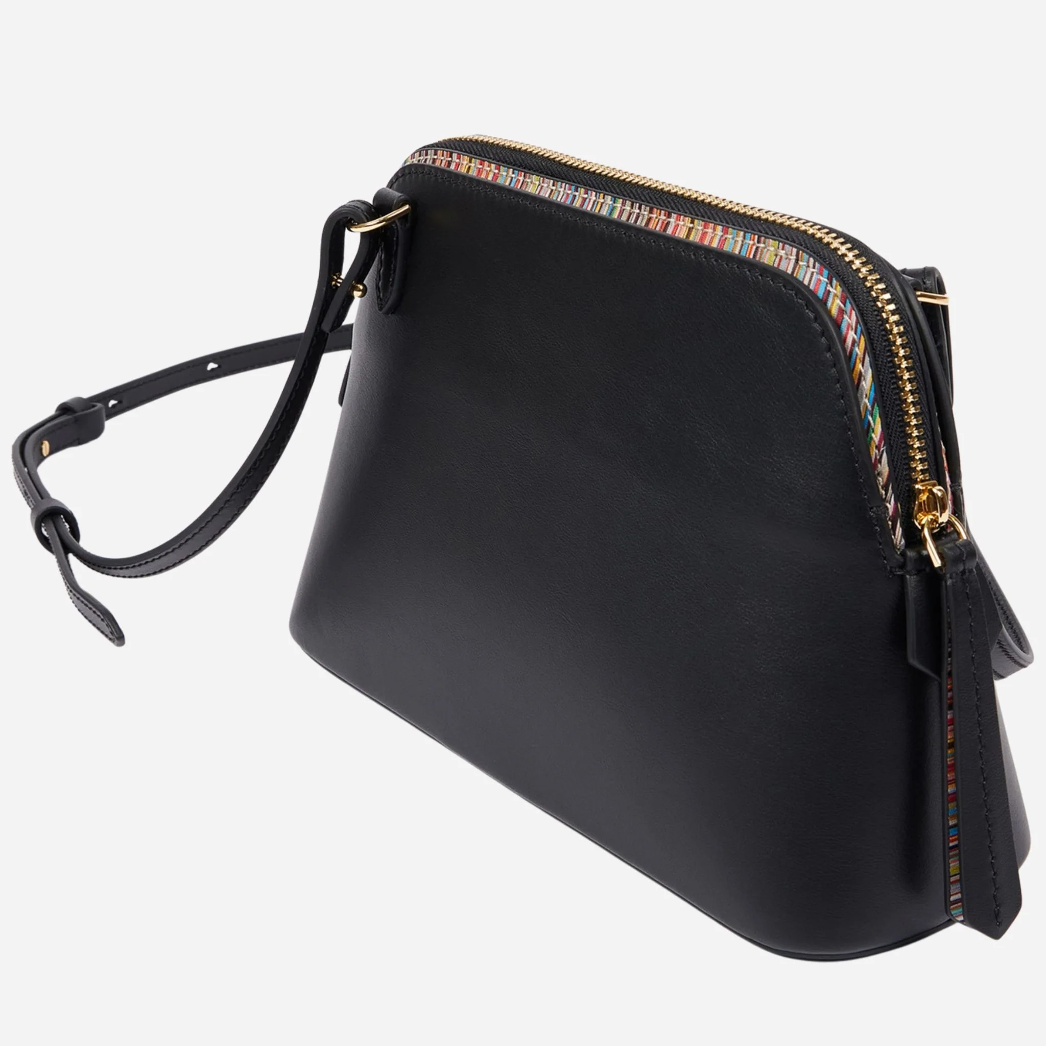 Paul Smith Women's Black Leather 'Signature Stripe' Cross Body Bag - Image 2