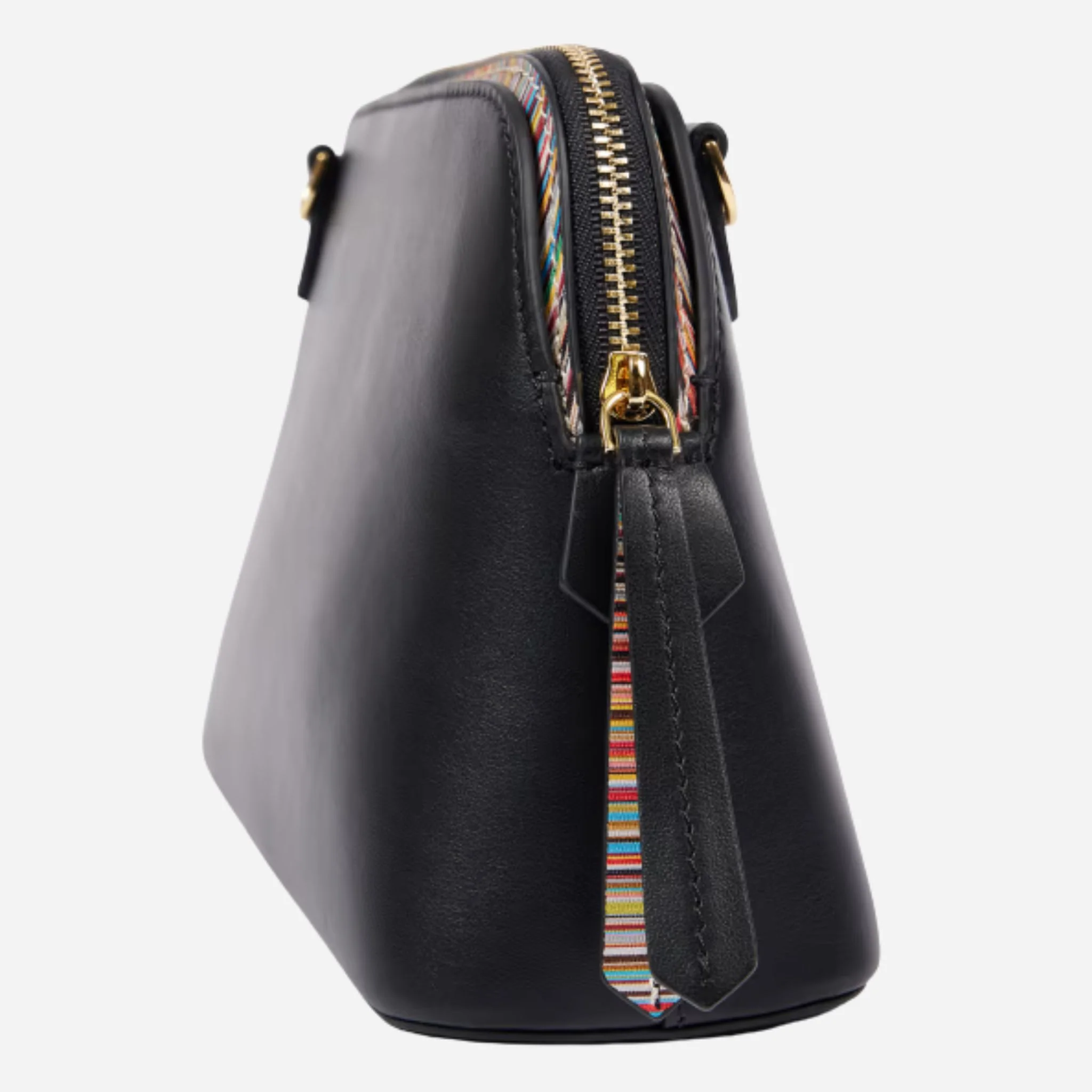 Paul Smith Women's Black Leather 'Signature Stripe' Cross Body Bag - Image 3
