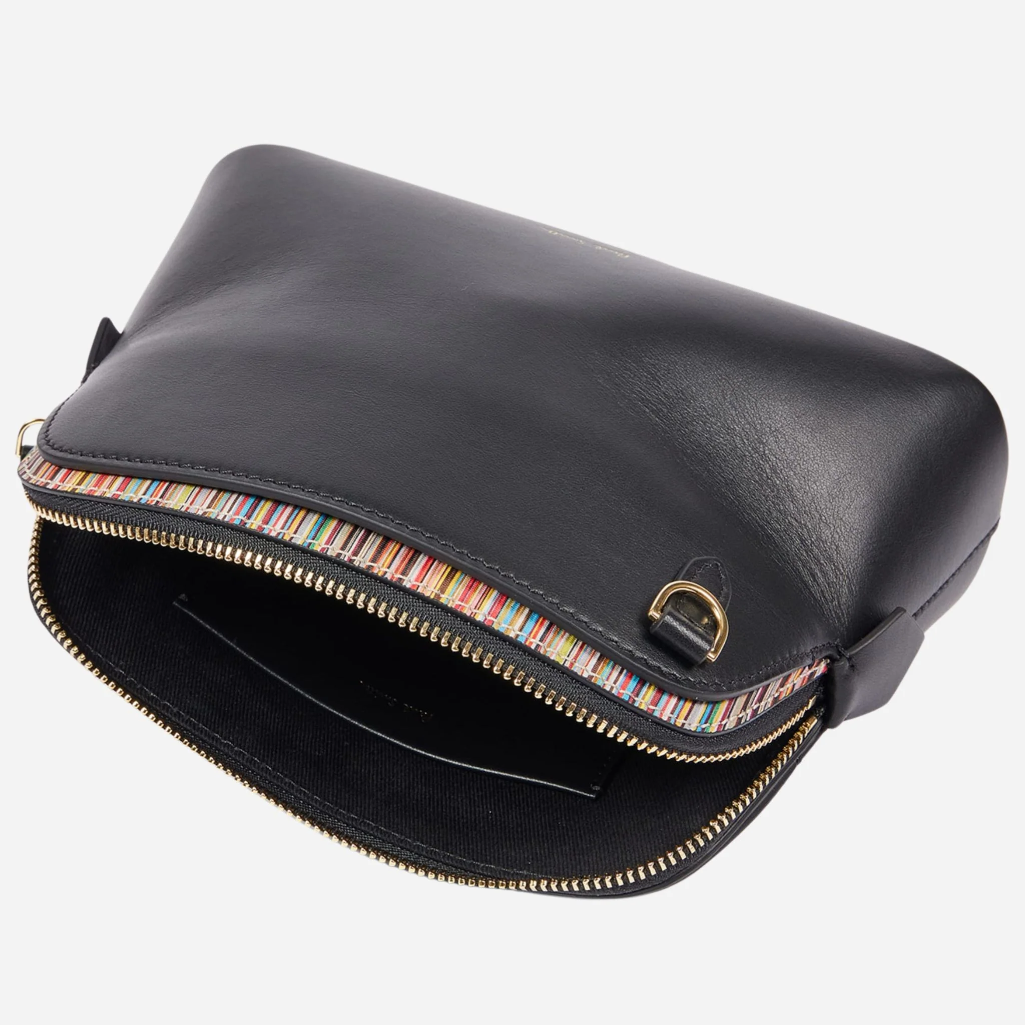 Paul Smith Women's Black Leather 'Signature Stripe' Cross Body Bag - Image 4