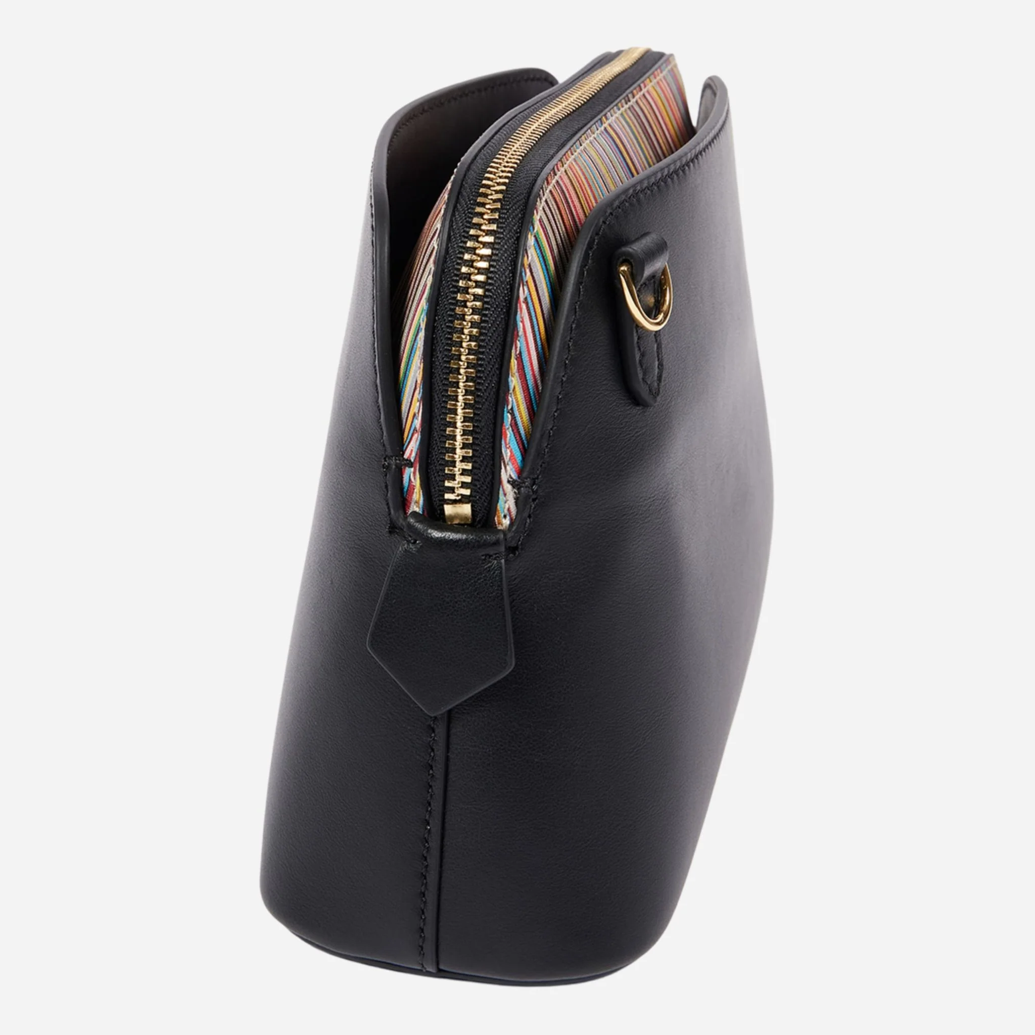 Paul Smith Women's Black Leather 'Signature Stripe' Cross Body Bag - Image 5