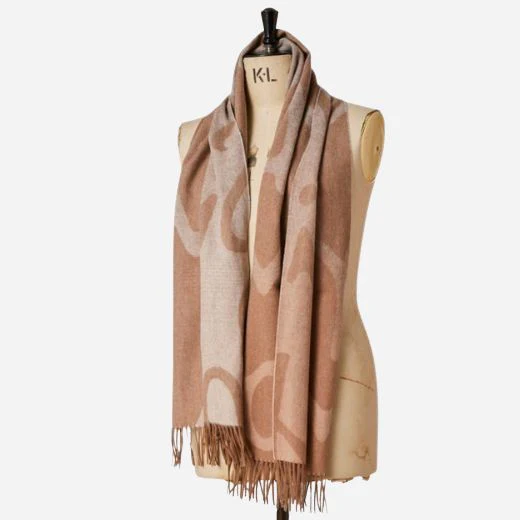 Paul Smith Women's Brown Wool Blend Scarf with Signature Print - Image 5
