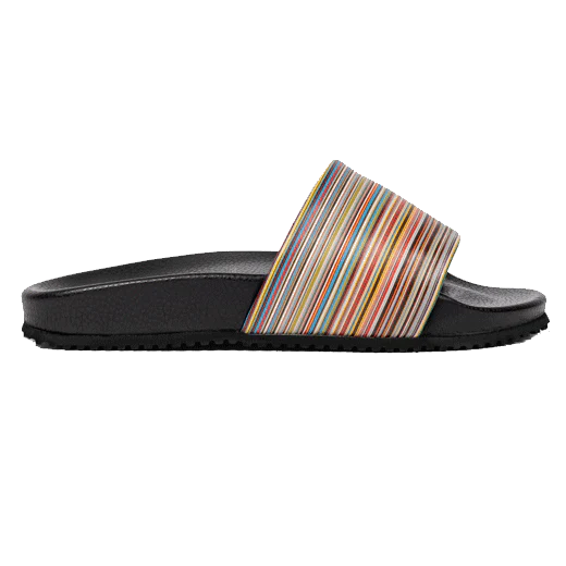 Paul Smith Women's Dru 'Signature Stripe' Nappa Leather Slides - Image 3