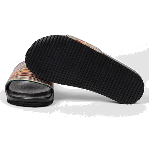 Paul Smith Women's Dru 'Signature Stripe' Nappa Leather Slides - Image 4