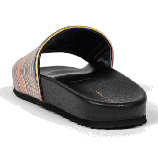 Paul Smith Women's Dru 'Signature Stripe' Nappa Leather Slides - Image 5