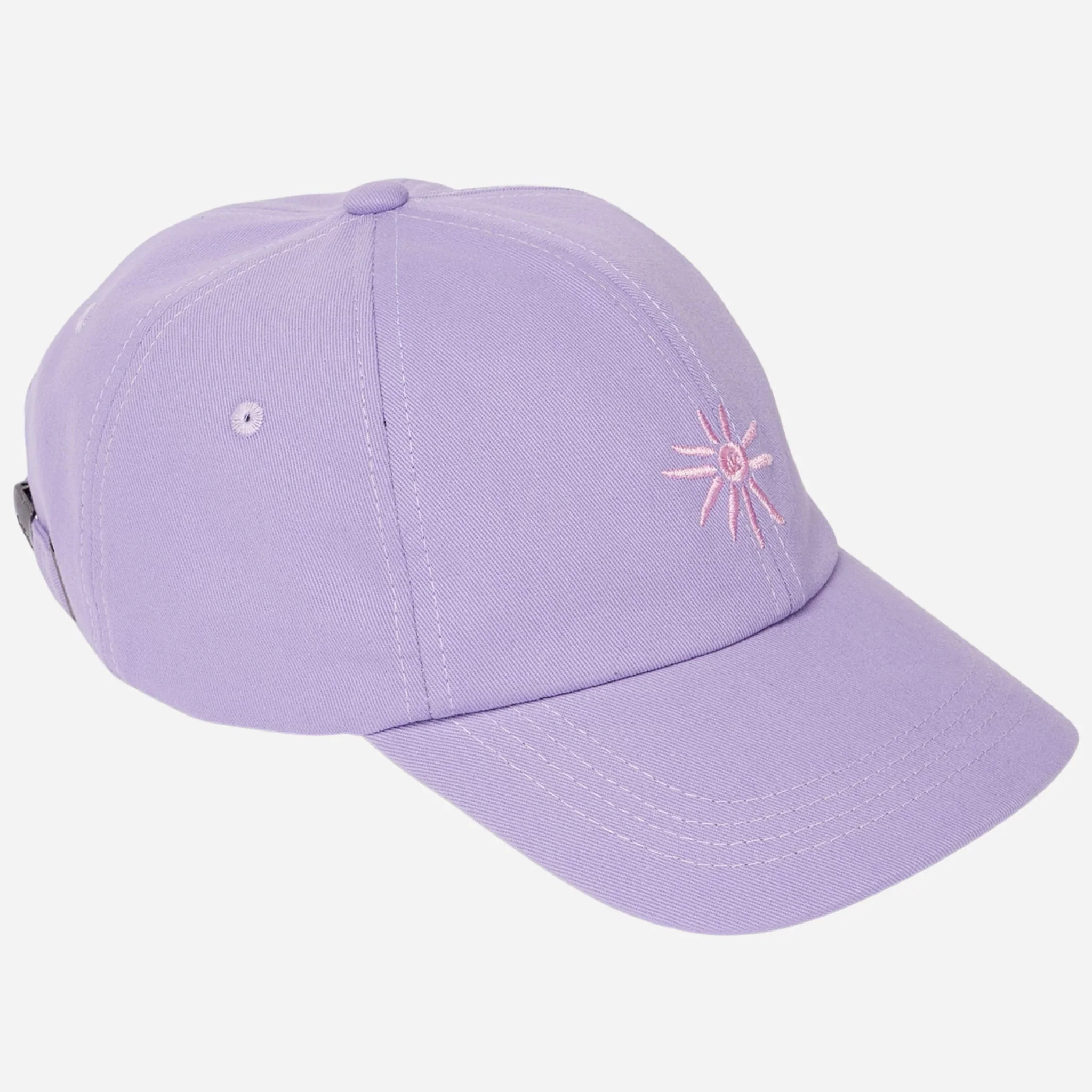 Paul Smith Women's Lilac Washed Cotton Cap with Sun Logo