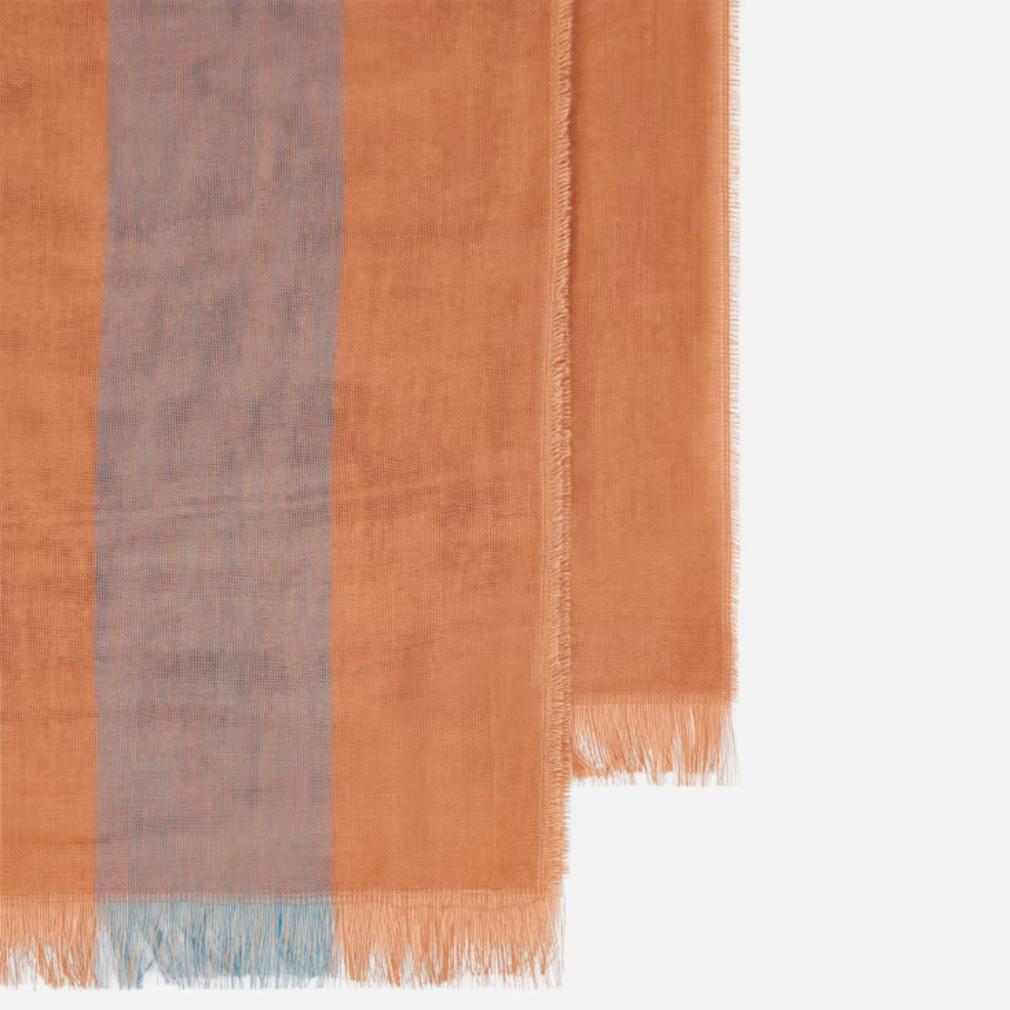 Paul Smith Women's Orange Stripe Cotton Scarf with Large Logo - Image 2