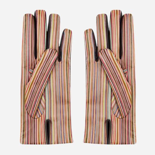 Paul Smith Women's Signature Stripe Leather Gloves - Image 2