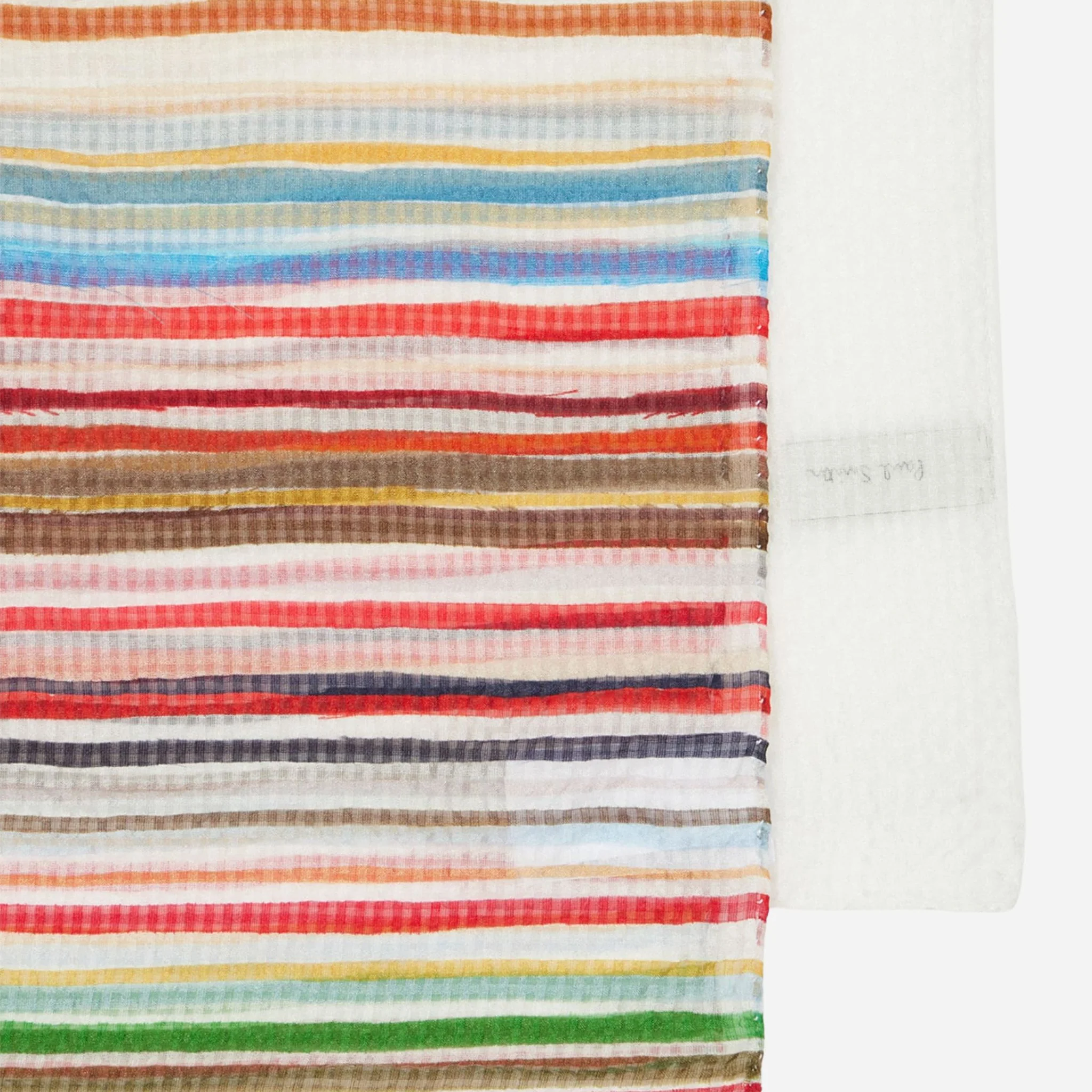 Paul Smith Women's Silk Scarf with 'Painted Stripe' Pattern - Image 2