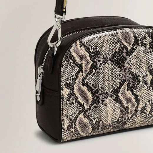Radley Arden Crescent Faux Snake Chalk Cross Body Bag - Image 4