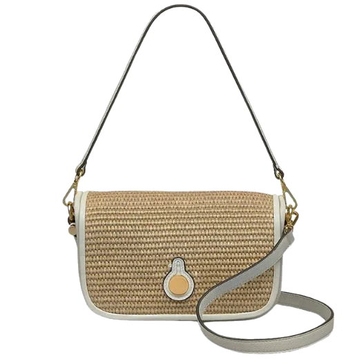 Radley Bathurst Mews Natural Raffia Small Flapover Cross Body Bag
