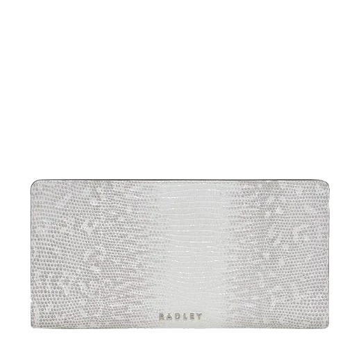 Radley Coin Street Faux Lizard Large Bifold Purse in Bright White