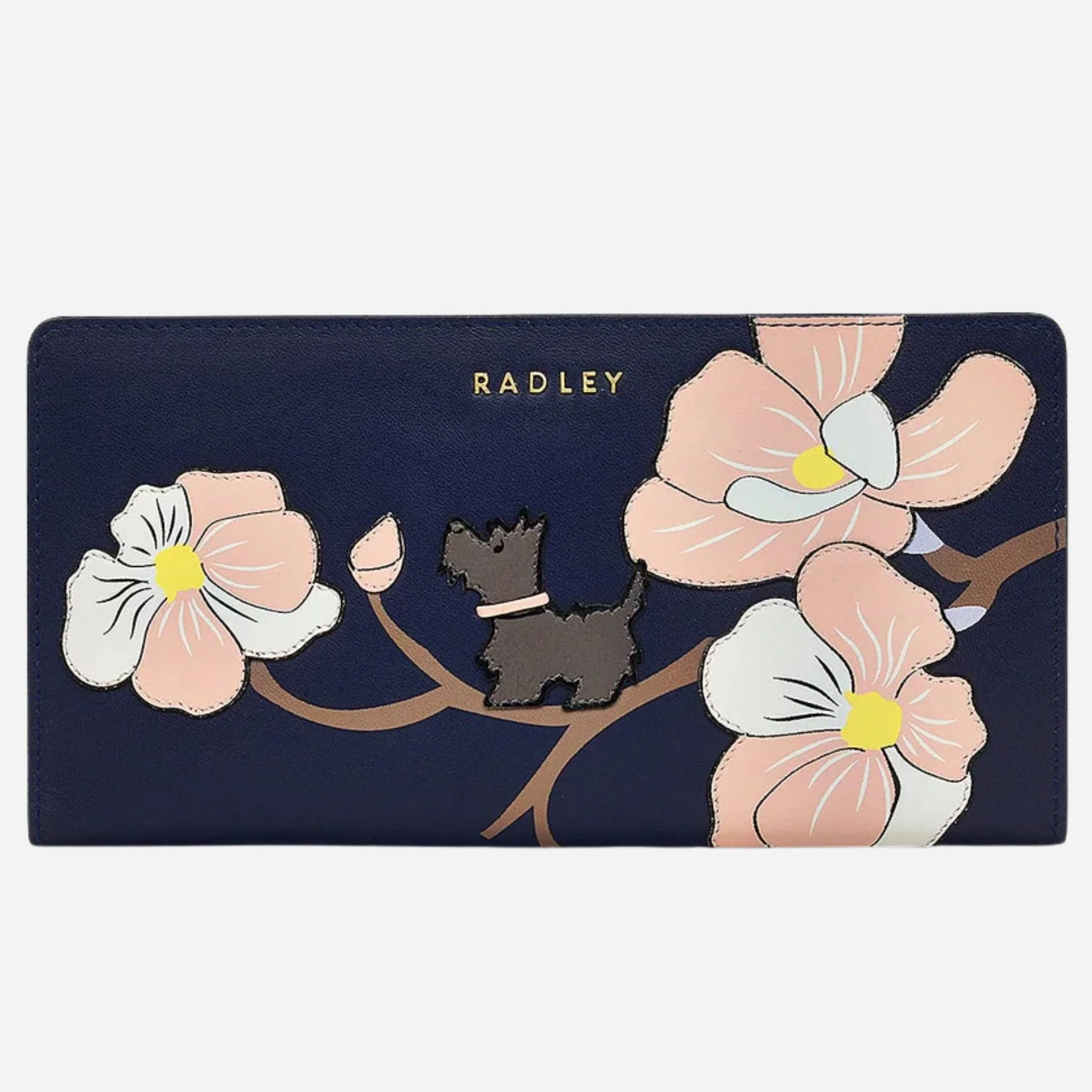 Radley Coin Street Magnolia Evenfall Blue Large Bifold Purse