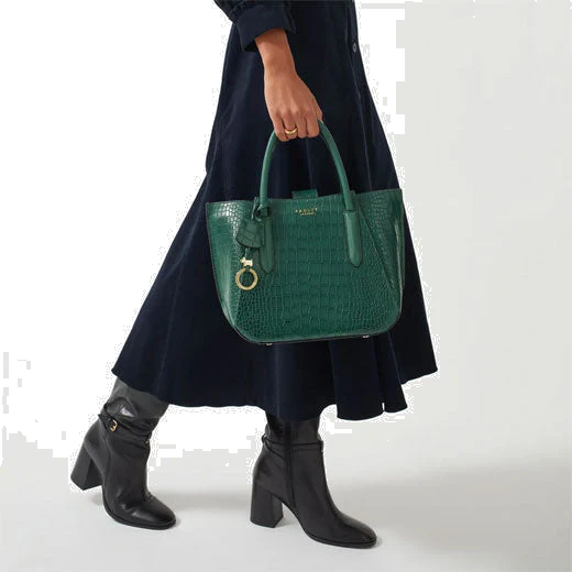 Radley Dark Green Faux Croc Liverpool Street 2.0 Medium Grab Bag - Image 5