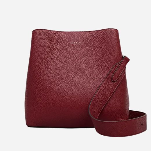 Radley Dukes Place Carmine Red Leather Medium Compartment Cross Body Bag