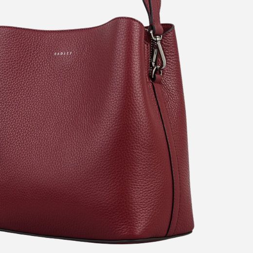 Radley Dukes Place Carmine Red Leather Medium Compartment Cross Body Bag - Image 4
