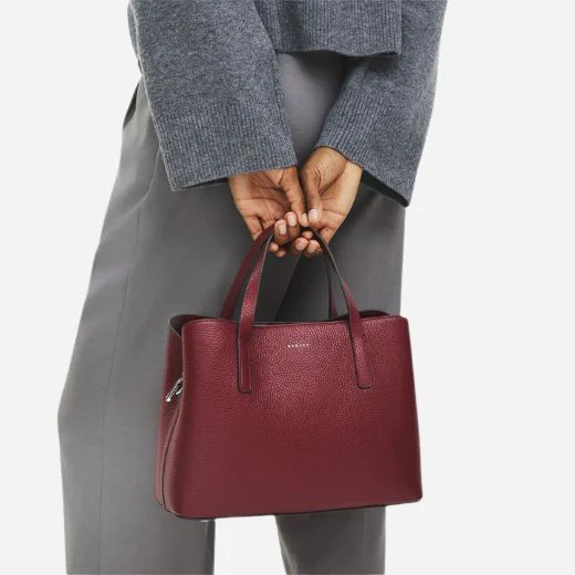 Radley Dukes Place Carmine Red Leather Medium Zip Top Multiway Bag - Image 5