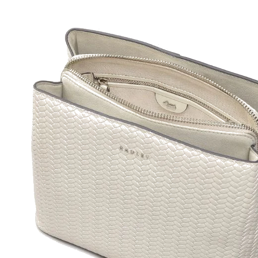 Radley Dukes Place Chalk Weave Medium Compartment Cross Body Bag - Image 3