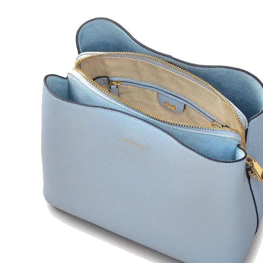 Radley Dukes Place Medium Compartment Smoke Blue Cross Body Bag - Image 3