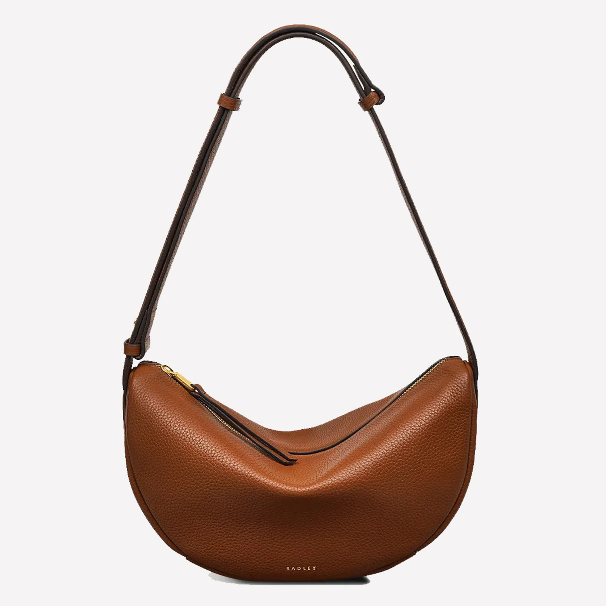 Radley Dukes Place Saddle Brown Grained Leather Shoulder Bag