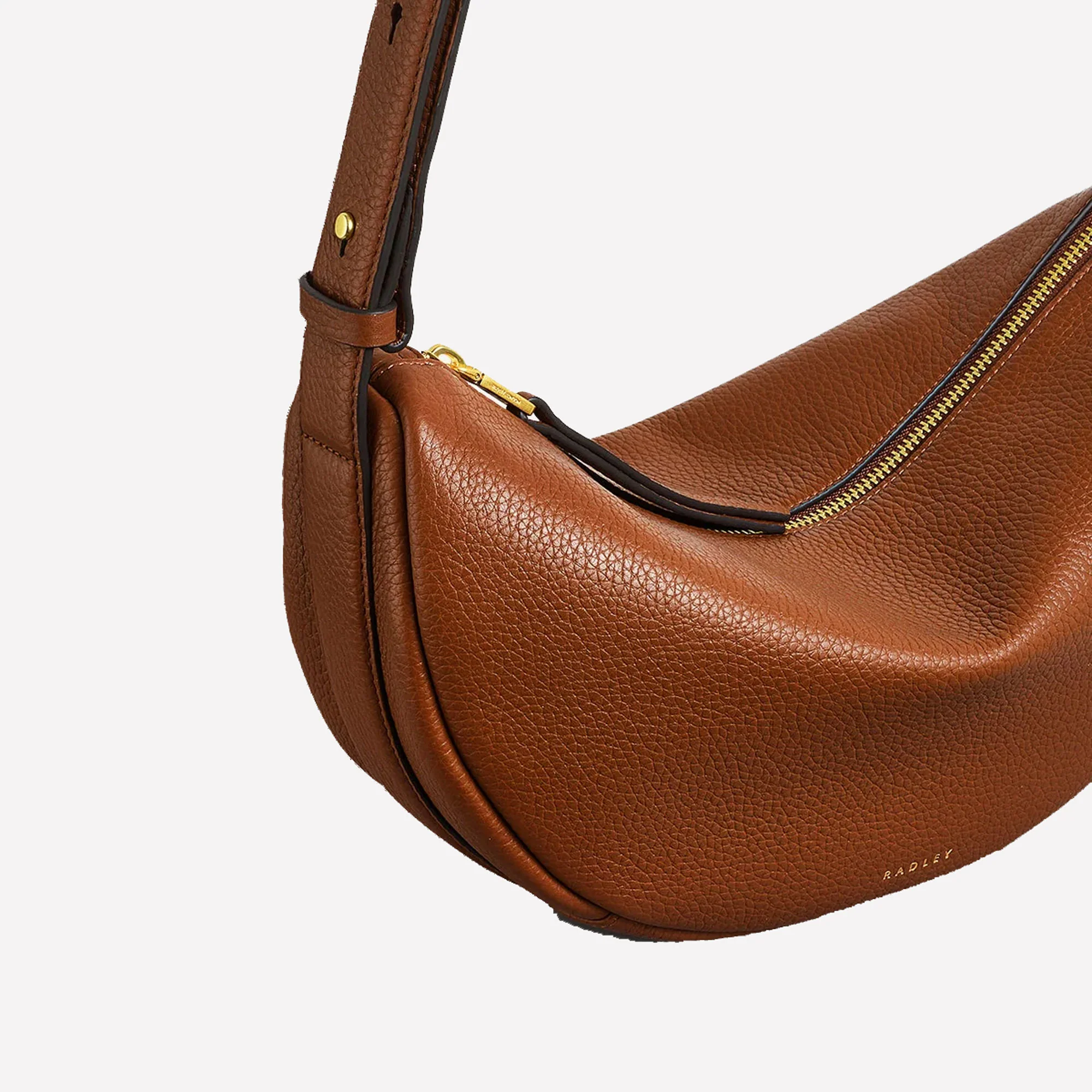 Radley Dukes Place Saddle Brown Grained Leather Shoulder Bag - Image 3