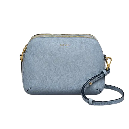Radley Dukes Place Smoke Blue Grained Leather Cross Body Bag