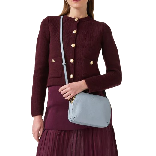 Radley Dukes Place Smoke Blue Grained Leather Cross Body Bag - Image 5