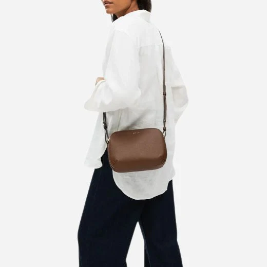 Radley Dukes Place Textured Chocolate Brown Medium Zip Top Cross Body Bag - Image 5