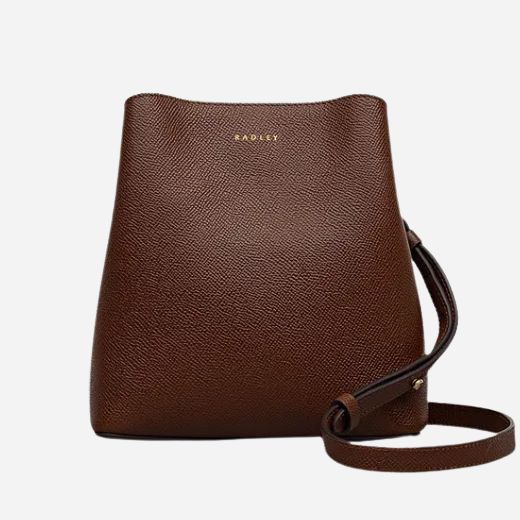 Radley Dukes Place Textured Chocolate Brown Small Compartment Cross Body Bag