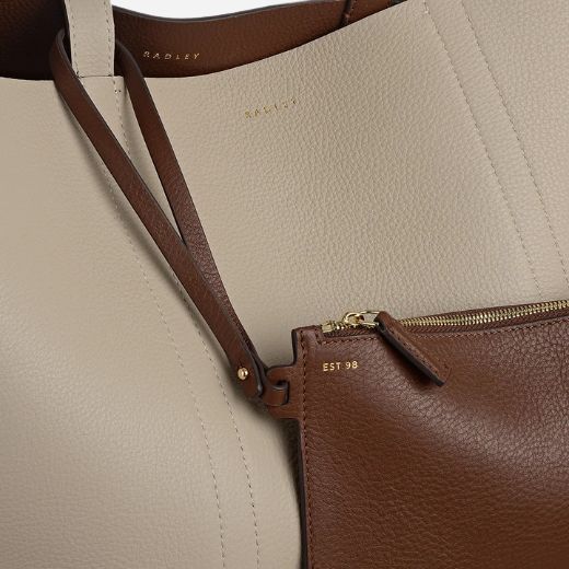 Radley Hanbury Row Chocolate Brown Large Reversible Open Top Tote Bag - Image 5