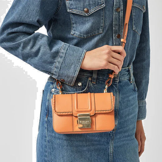 Radley Hanley Close Apricot Mini Flap Over Bag - Image 5