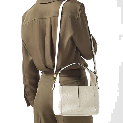 Radley Hillgate Place Chalk Leather Medium Ziptop Bag - Image 5
