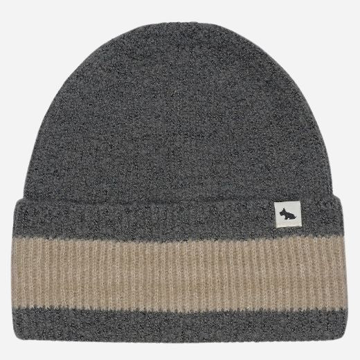 Radley Knitters Lane Dark Grey Hat with Contrasting Stripe