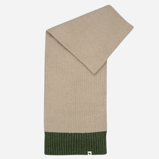 Radley Knitters Lane Oatmeal Marl Scarf with Contrasting Ends