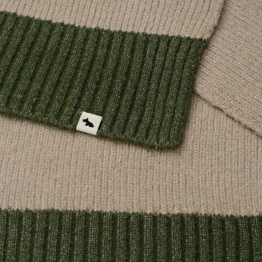 Radley Knitters Lane Oatmeal Marl Scarf with Contrasting Ends - Image 2