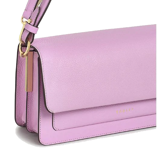 Radley Leather Lane Sugar Pink Medium Flapover Shoulder Bag - Image 4