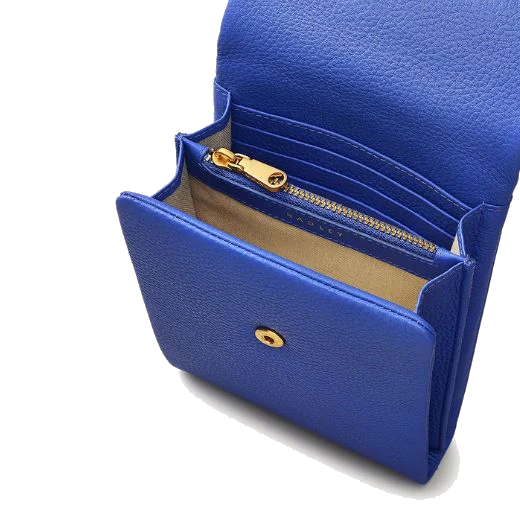 Radley Mallow Street Yves Blue Leather Phone Cross Body Bag - Image 3