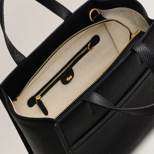 Radley Oak Street Black Leather Zip-Top Medium Grab Bag - Image 3