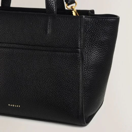 Radley Oak Street Black Leather Zip-Top Medium Grab Bag - Image 4