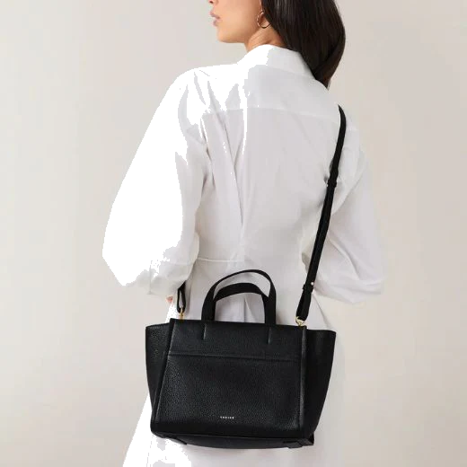 Radley Oak Street Black Leather Zip-Top Medium Grab Bag - Image 6