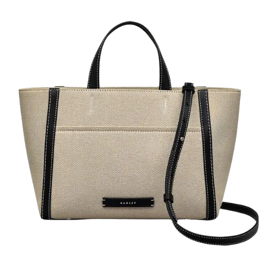 Radley Oak Street Canvas Natural Medium Ziptop Grab Bag