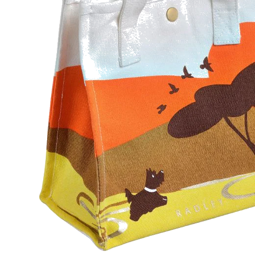 Radley On Safari Pecan Brown Small Open Top Canvas Grab Bag - Image 4