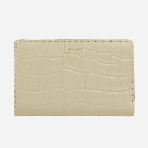 Radley Picton Place Snow Faux Croc Medium Bifold Purse