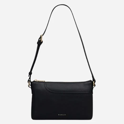 Radley Pockets Black Mini Zip Top Shoulder Bag