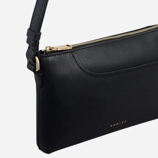Radley Pockets Black Mini Zip Top Shoulder Bag - Image 4