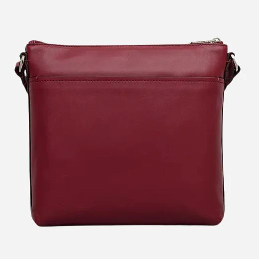 Radley Pockets Carmine Red Leather Small Zip Top NS Cross Body Bag - Image 2