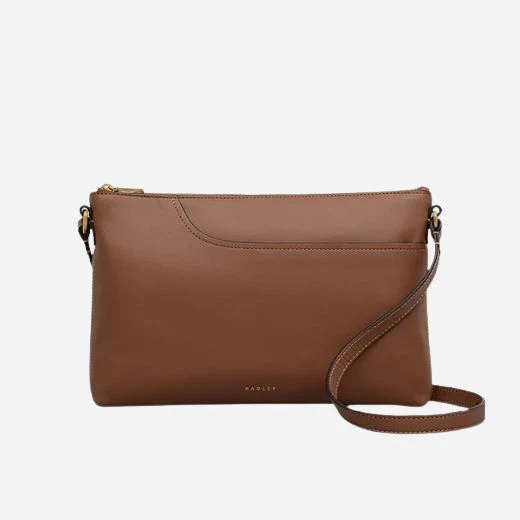 Radley Pockets Saddle Brown Medium Zip Top Cross Body Bag