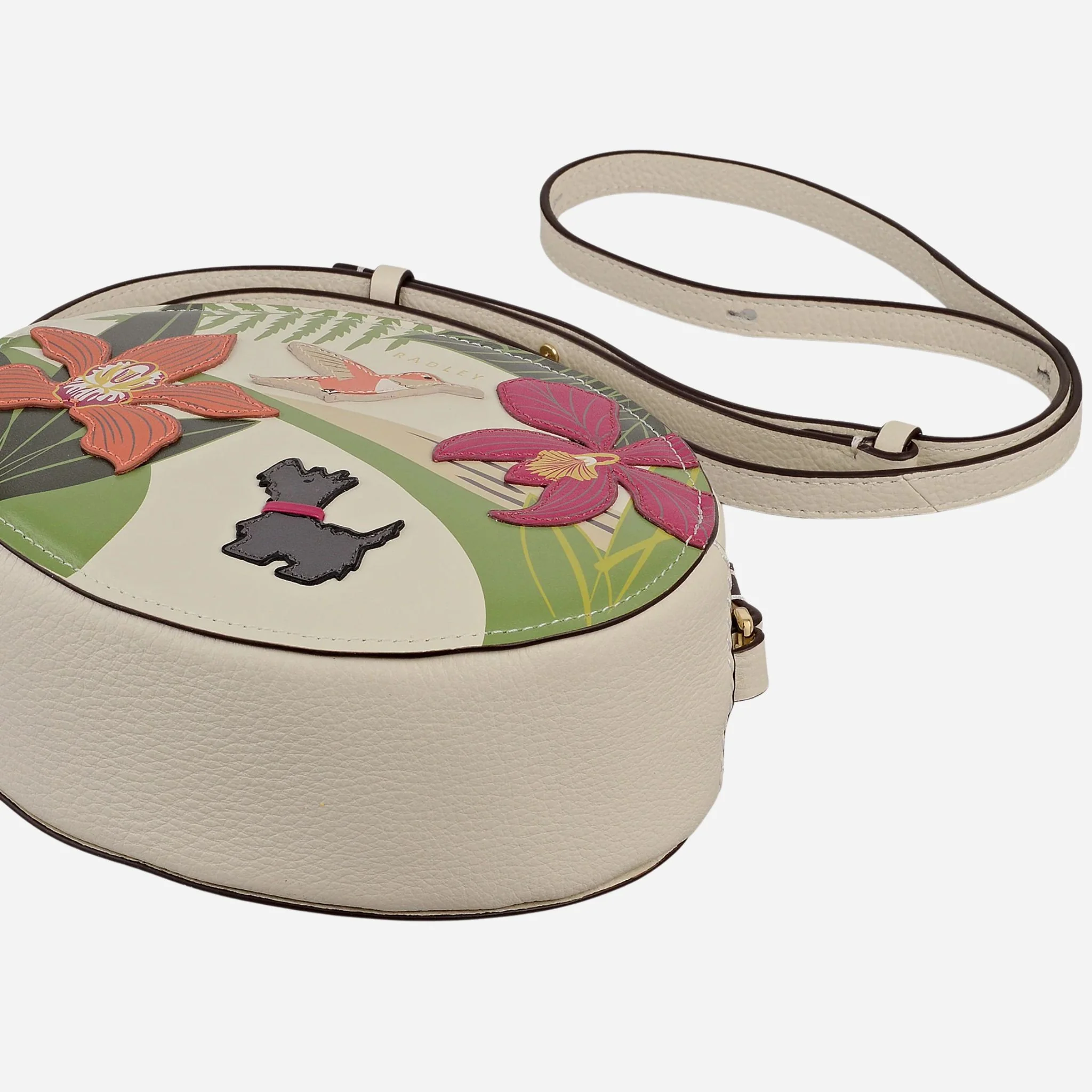 Radley RHS Orchid House Small Leather Ziptop Cross Body Bag - Image 4