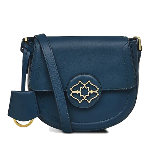Radley Saddle Street Flapover Dark Blue Cross Body Bag