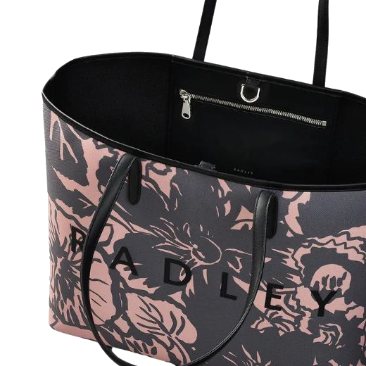 Radley Southwell Gardens Black Floral Large Open Top Tote Bag - Image 3