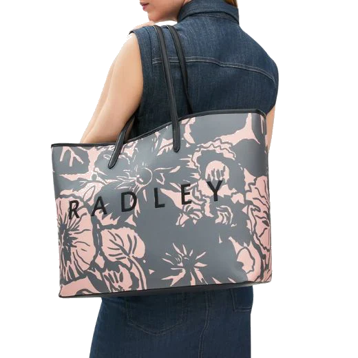 Radley Southwell Gardens Black Floral Large Open Top Tote Bag - Image 5